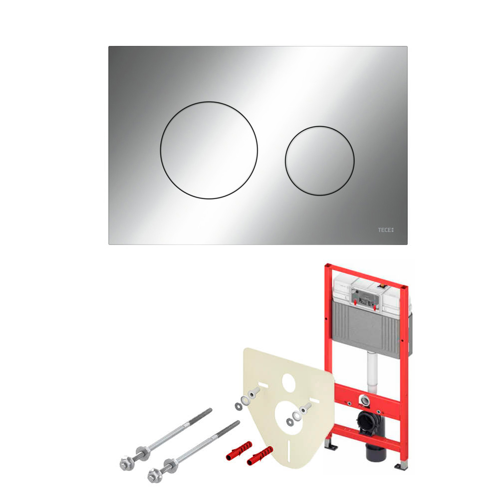 TECEbase 2.0 комплект для установки подвесного унитаза с клавишей TECEloop, хром глянец, арт.K440921