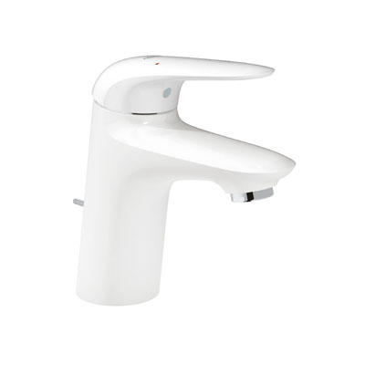 Смеситель для раковины GROHE Eurostyle со сливным гарнитуром, S-Size, белый 23709LS3