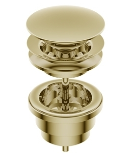 Донный клапан RITMONIO click-clack универсальный браш золото