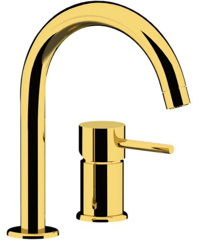 Смеситель д/р врезка X-Style X57DO, золото глянец