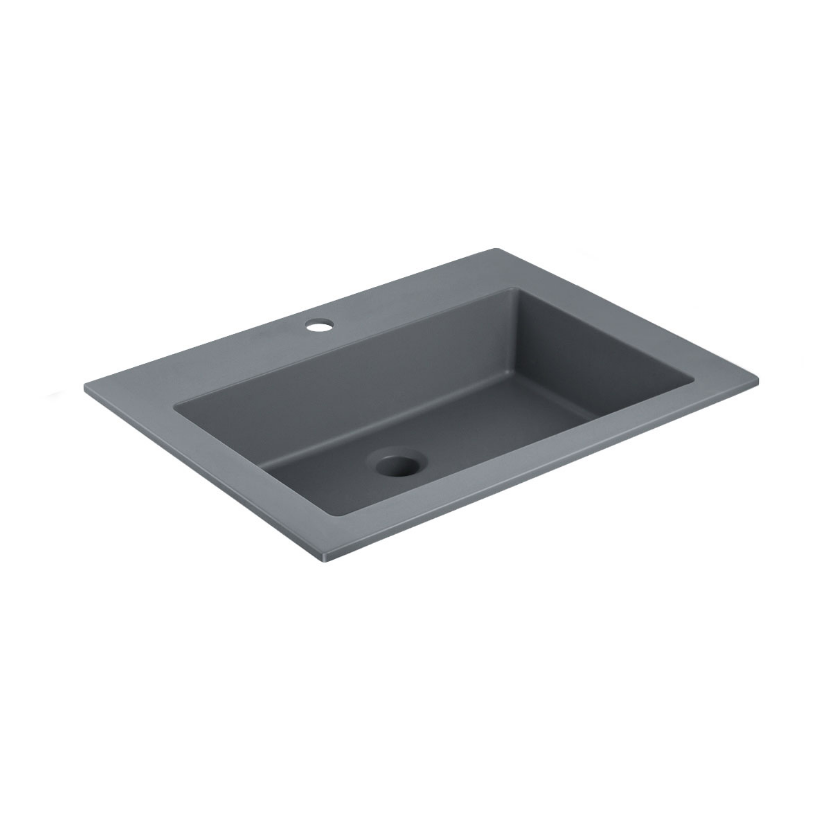 Раковина VINCEA VCB-13600G из искусственного камня, цвет серый