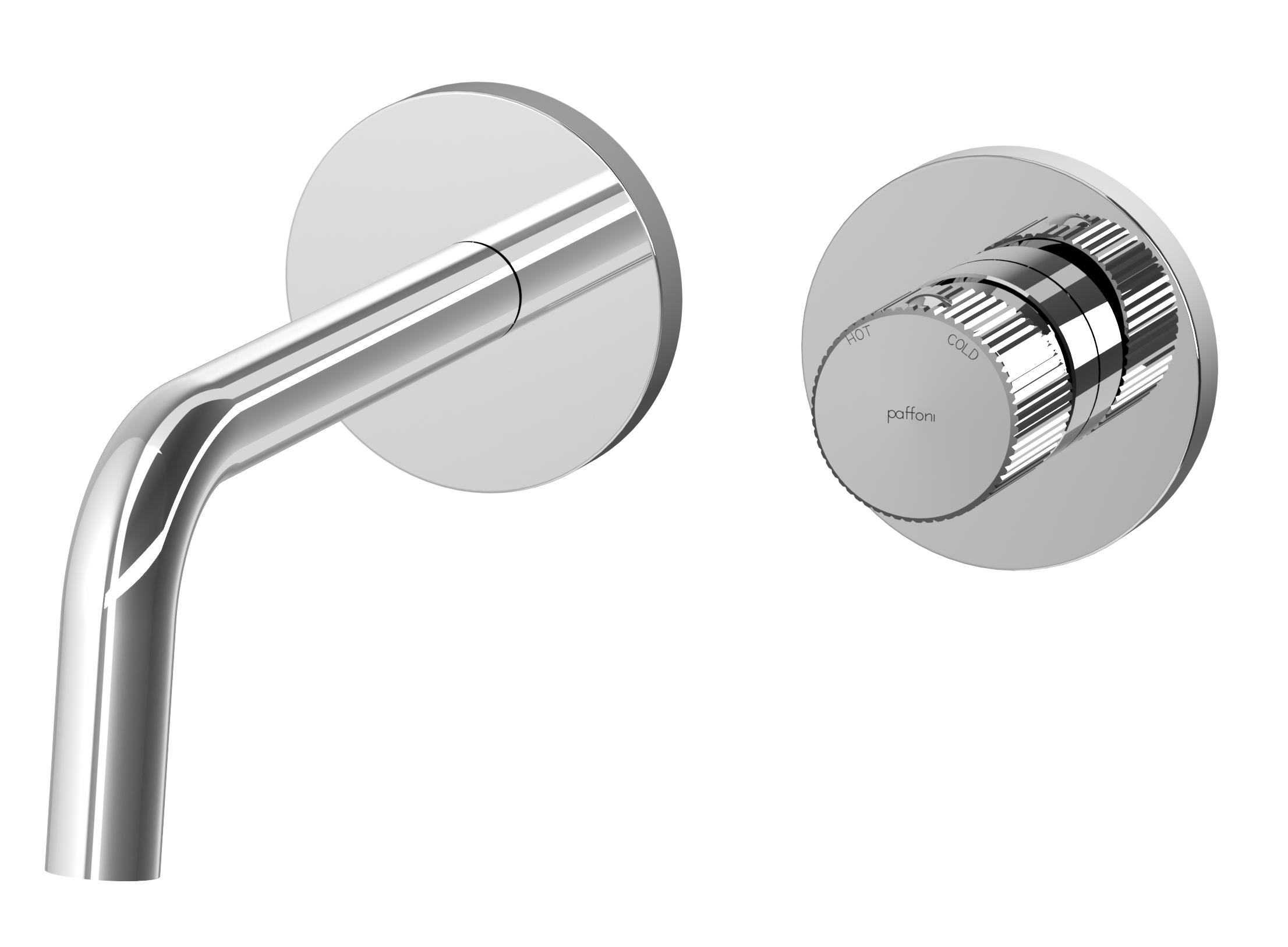 JO104CR70 Смеситель для раковины встраиваемый, накладки диам.70мм латунь, излив 123мм