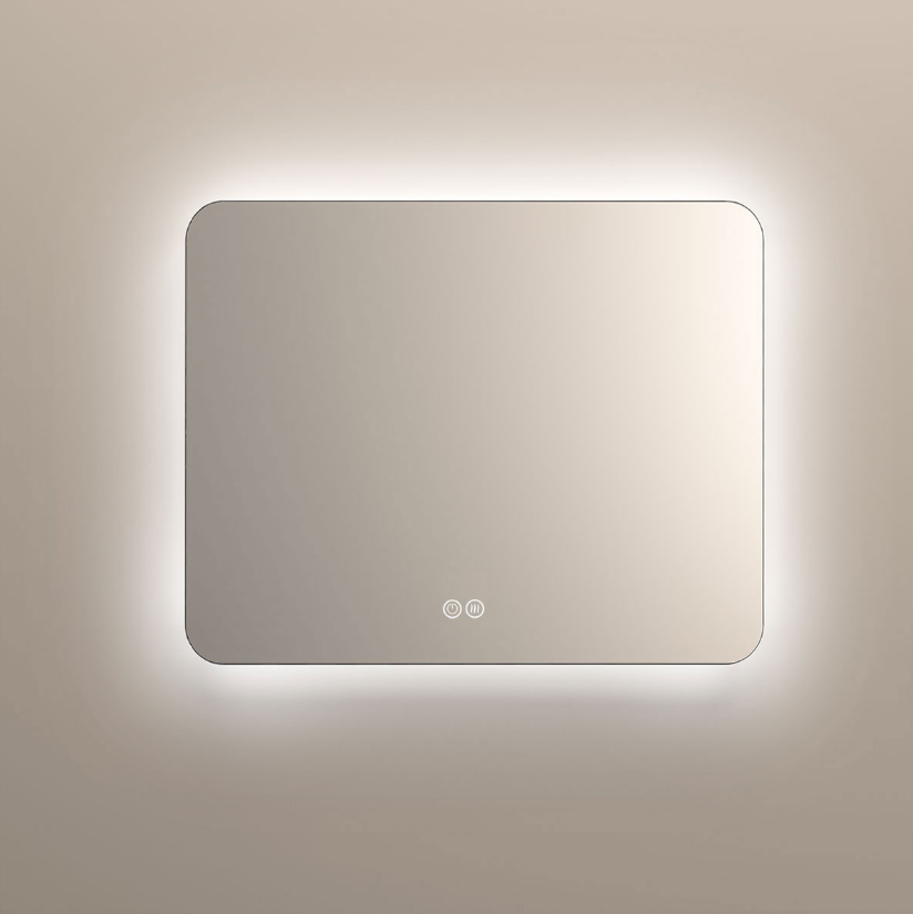 Зеркало LED VLM-3BE100 1000×800 c сенсорным выключателем и диммером