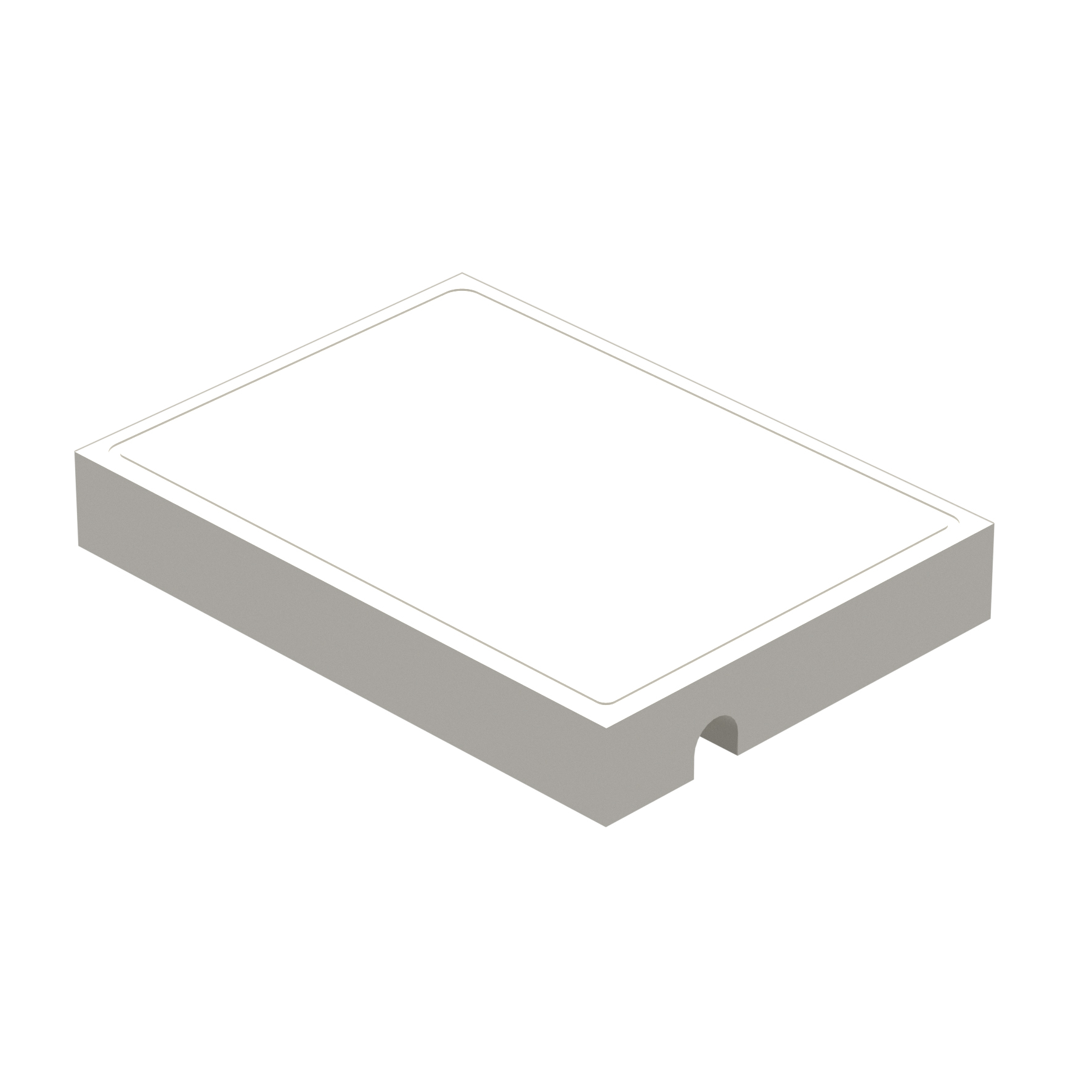 Полка/мыльница ELEMENTA 7N0001F38 white acrylic stone