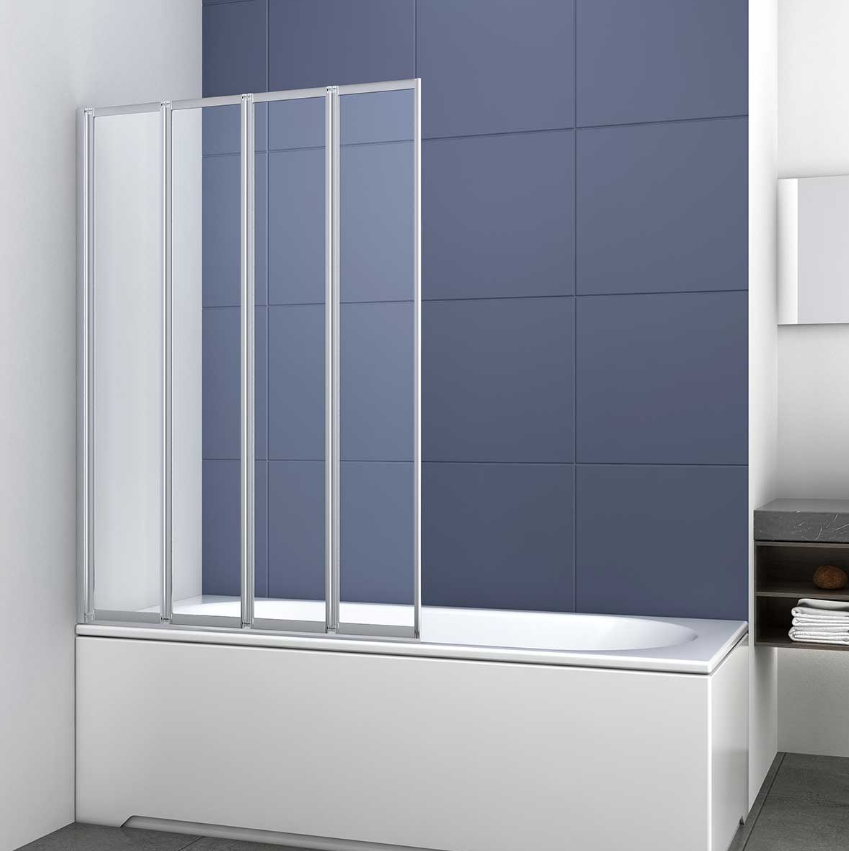 Душевая шторка на ванну VSB-31100CL, 1000*1400, хром, стекло прозрачное