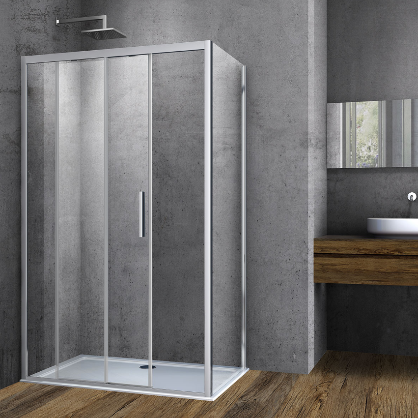 Душевой уголок Soft VSR-3SO9012CL, 1200*900, хром, стекло прозрачное