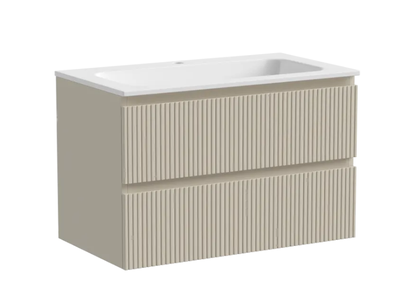 Тумба подвесная Sancos Snob T, два ящика, доводчики, 790х445х500 мм, арт. SNT80CE, Beige Soft