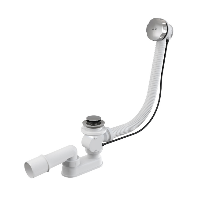 Сифон для ванны п/ автомат комплект, металл A55K-80-RU-01 