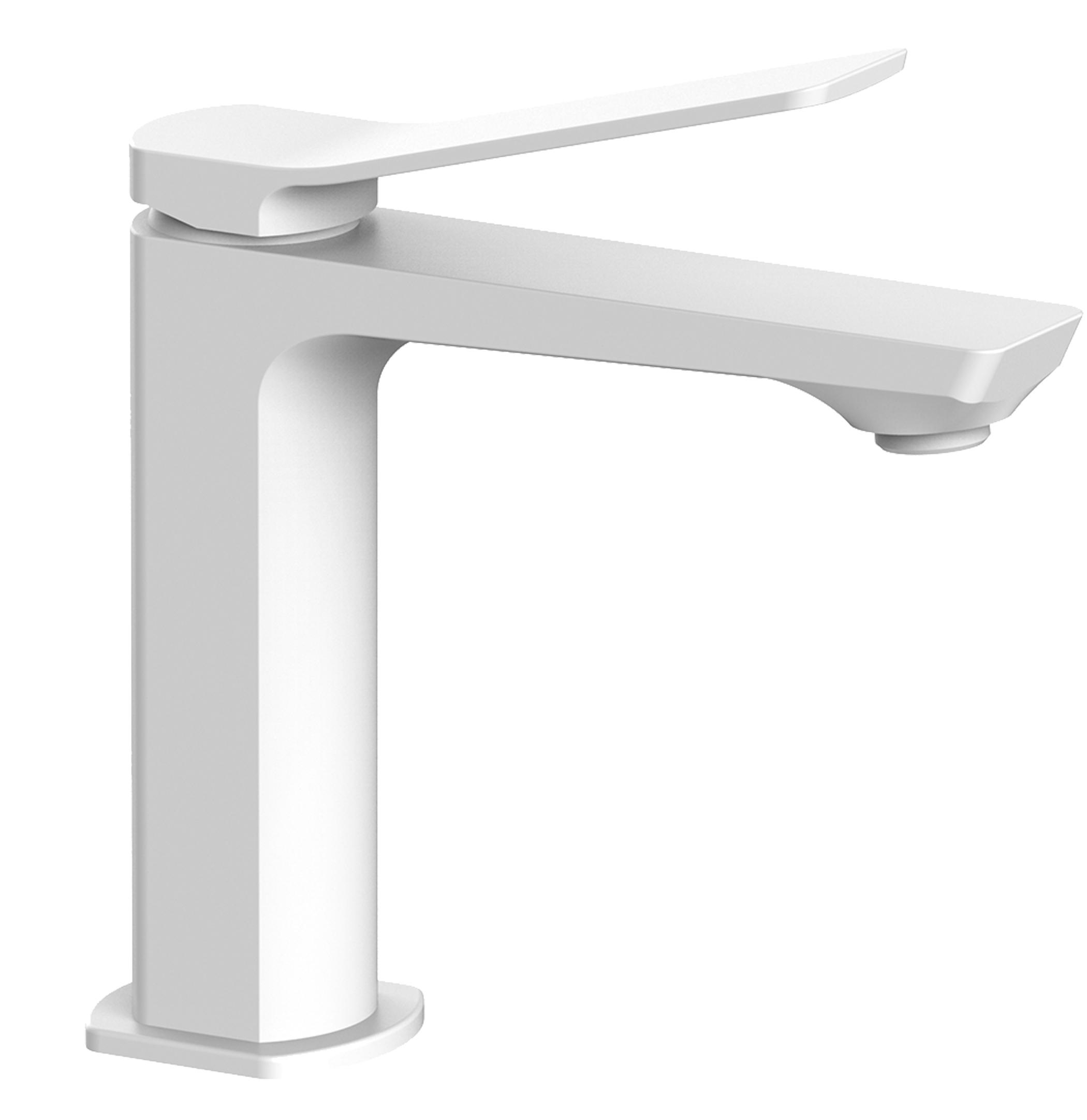 TI071BO Смеситель для раковины без д/к, белый матовый