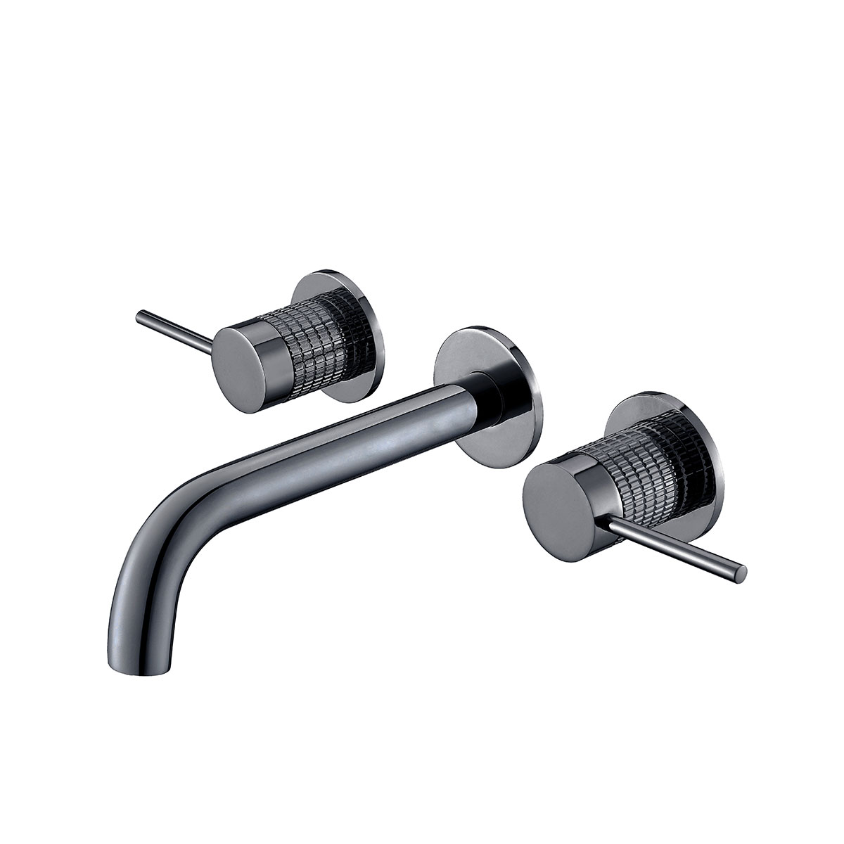 Смеситель для раковины встраиваемый Vincea Groove VBFW-4G1GM, вороненая сталь