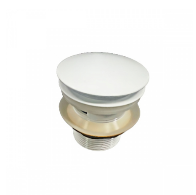 Донный клапан для ванны АСТРА-ФОРМ Click-Clack (покрытие SOLID), матовый белый