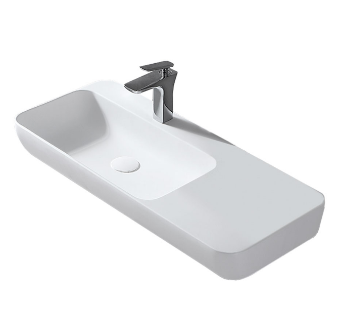 Раковина из искусственного камня Vincea VWB-6S590MW, 900*400*120, подвесная, цвет белый матовый