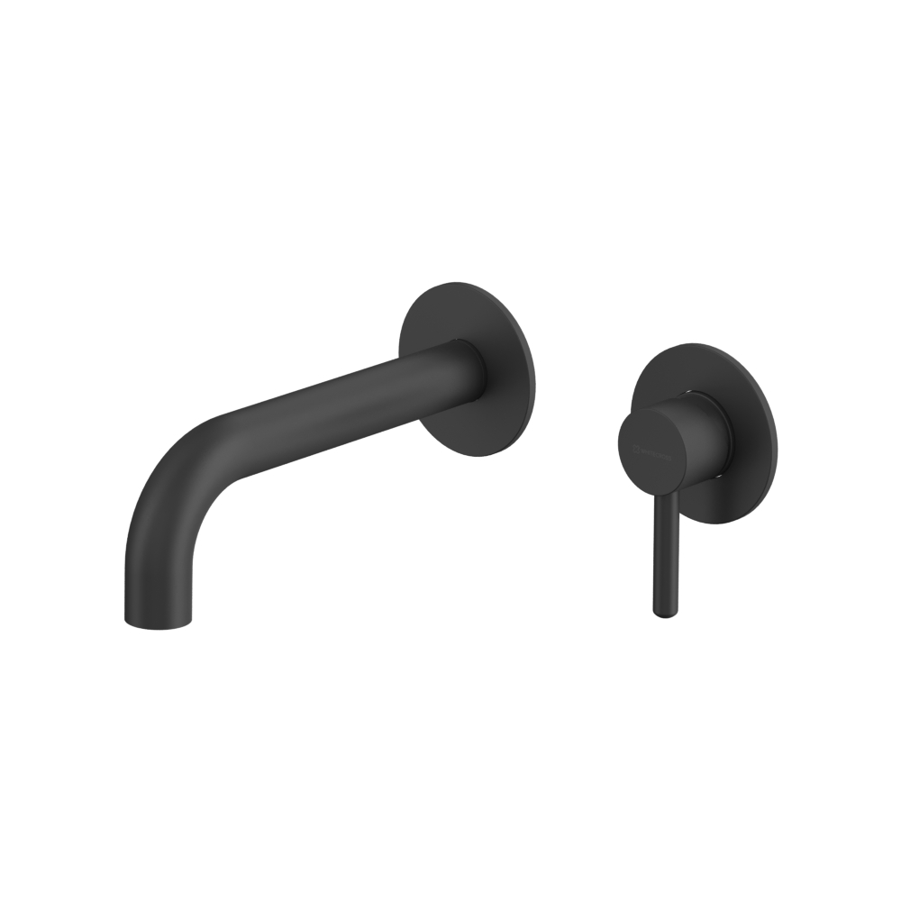 Смеситель для умывальника скрытого монтажа WHITECROSS Y Y1216BL (черный матовый) излив 18 см