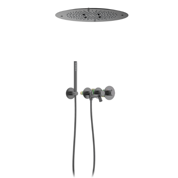 Душевая система Saona SX-2358/18SM термо встраиваемая, черное золото