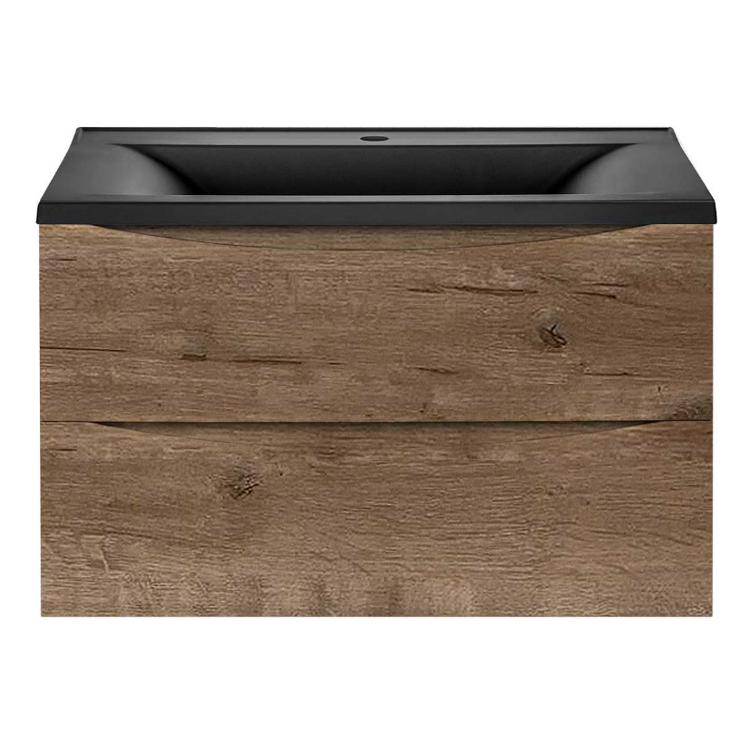 База под раковину VINCEA Mia 750 подвесная, 2 выкатных ящика soft close, V.Oak
