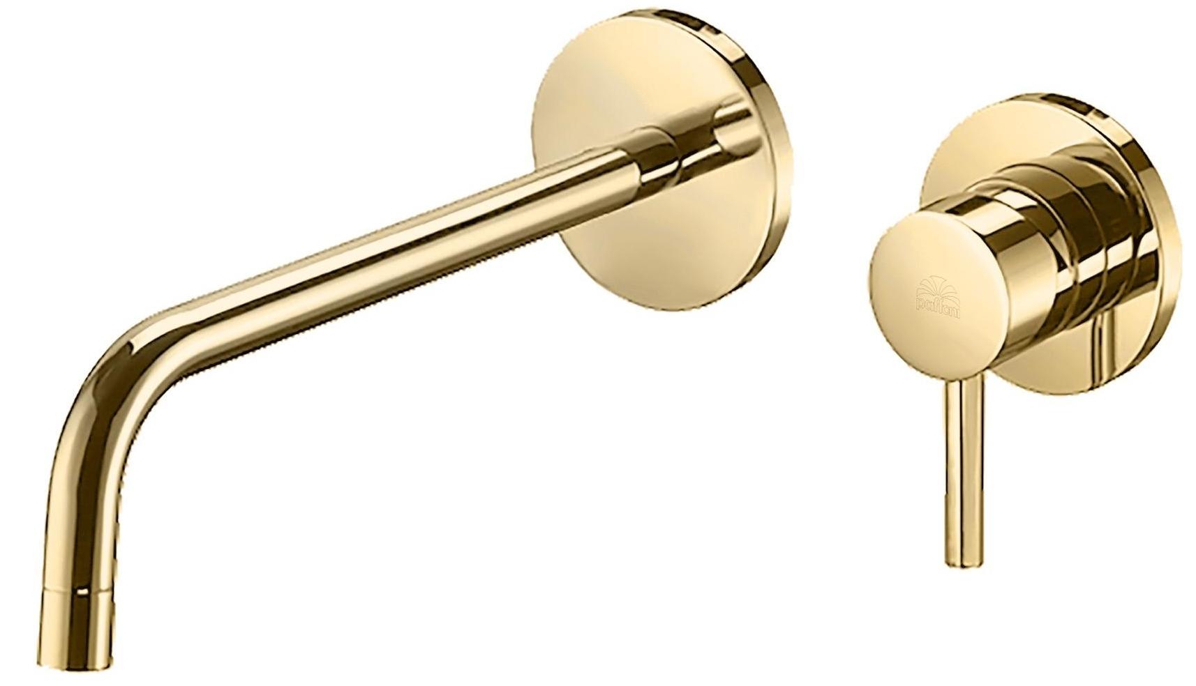 LIG006HG70 Light Смеситель для раковины встр. с внутр.частью, излив 175мм, золото медовое