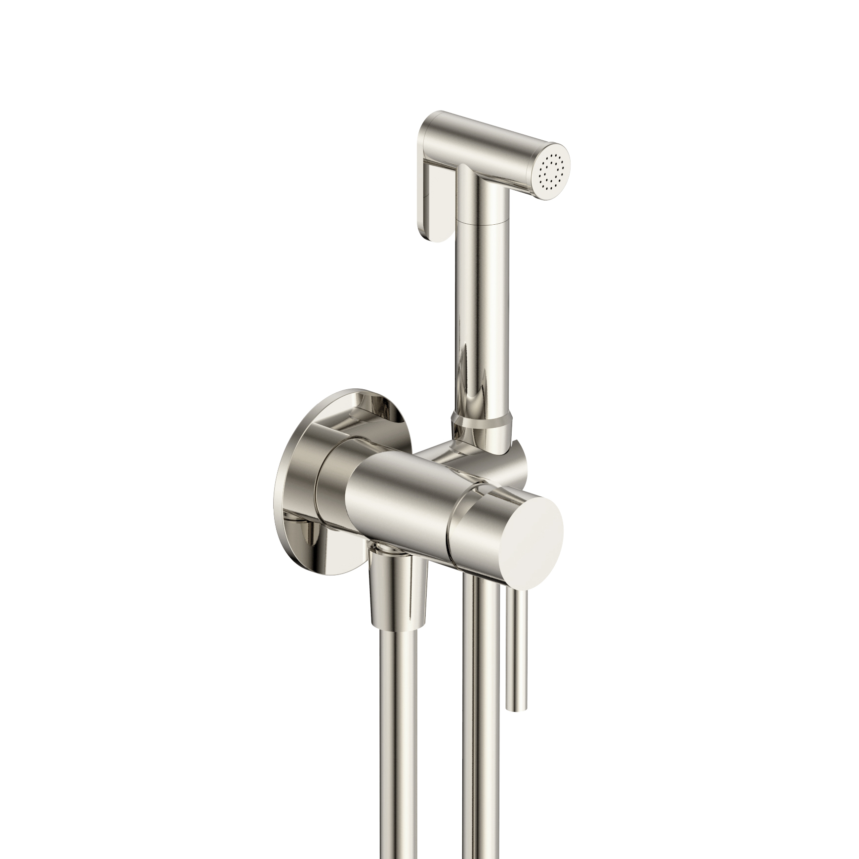Смеситель с гигиеническим душем AQUAme Siena AQM6217BN, шлифованный никель
