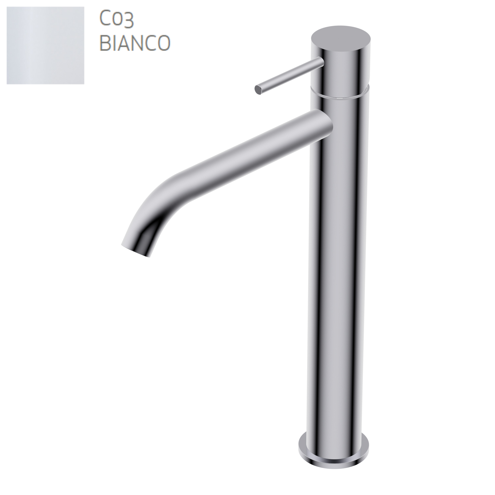 Смеситель д/р DIAMETRO35 S белый(раковина-чаша)