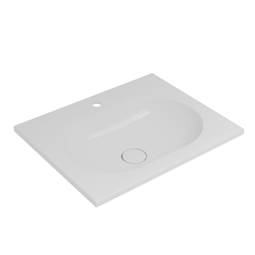 Раковина VINCEA VCB-4H600W гелькоут, цвет белый