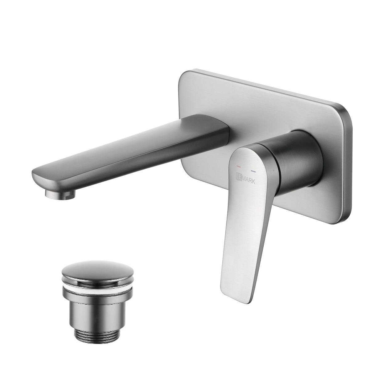 Смеситель встраиваемый для раковины Lemark BRONX LM3726GM графит