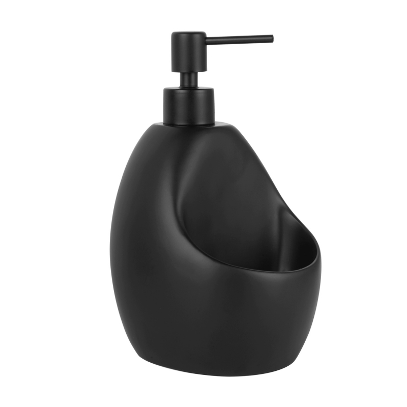 Дозатор для жидкого мыла с ёмкостью для губки WASSERKRAFT K-8099BLACK чёрный матовый