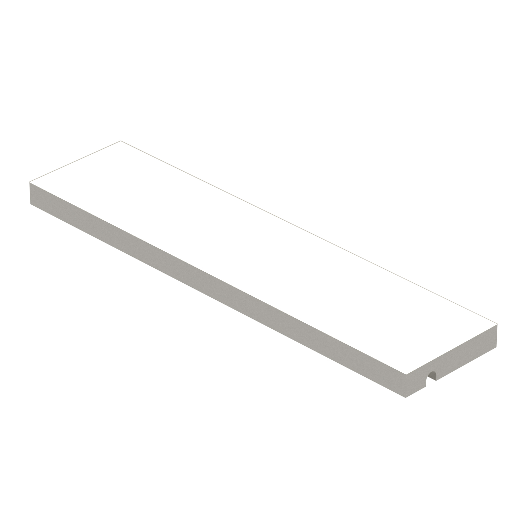 Полка 390mm ELEMENTA 7N0005F38 white acrylic stone