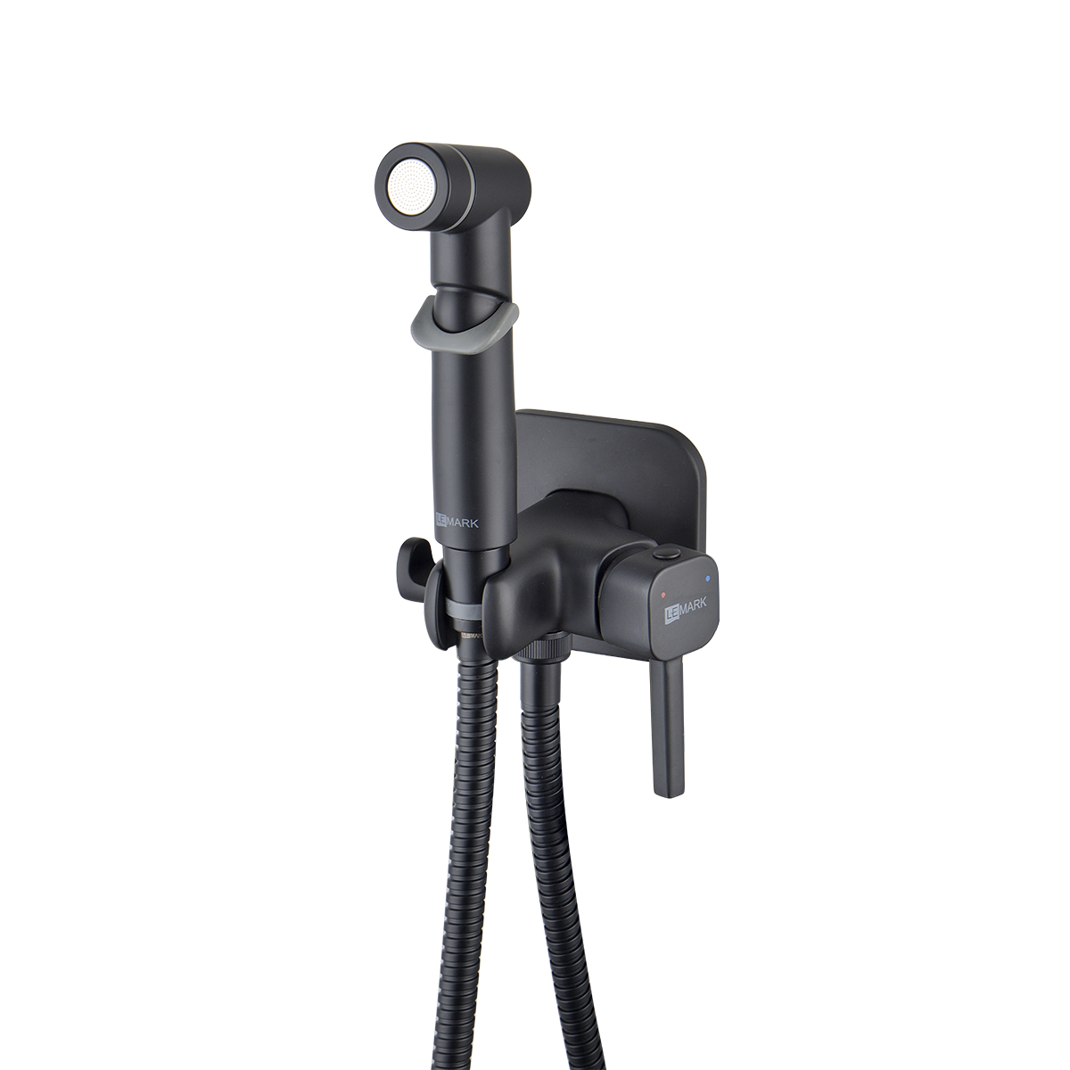 Смеситель с гигиеническим душем Lemark Соло встраиваемый LM7165BL чёрный