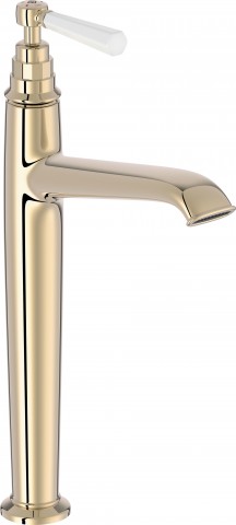 Смеситель для раковины Jacob Delafon CLEO без донного клапана, высокий, глянцевое золото E24309-BGG