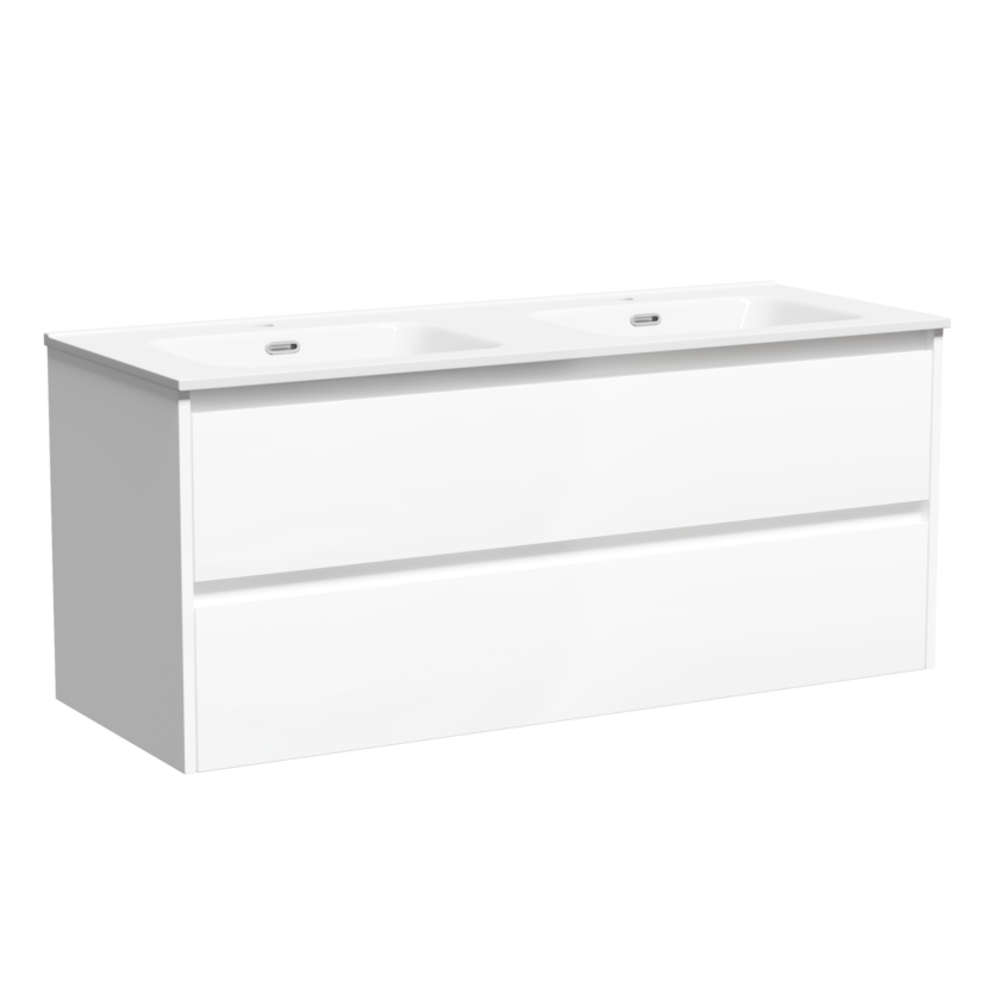 Тумба подвесная Sancos Libra, два ящика 1190х450x500, арт. LB120-2W белый