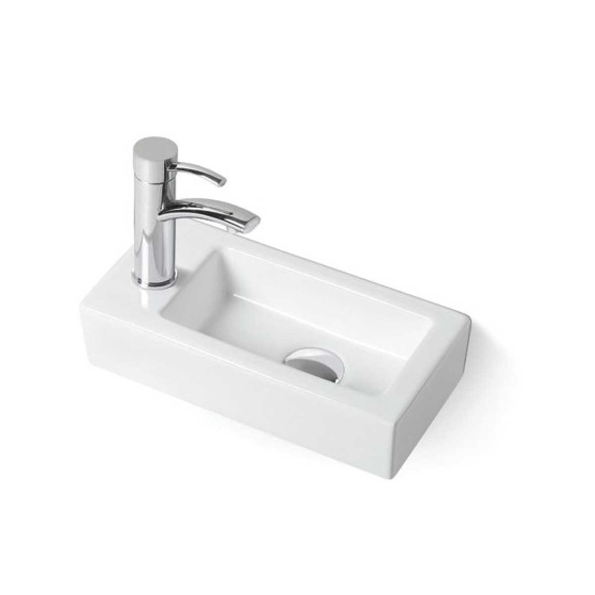 Раковина керамическая Vincea VBS-133L, 370*180*90, цвет белый																									