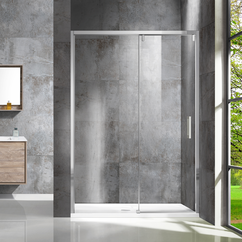 Стекло для душевой двери DPG-VDS-1L-120CL-1-19-593мм, стекло прозрачное