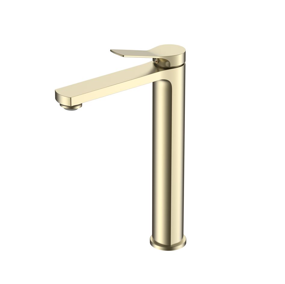 Смеситель для накладной раковины Vincea Arco VBF-4AR02BG, брашированное золото