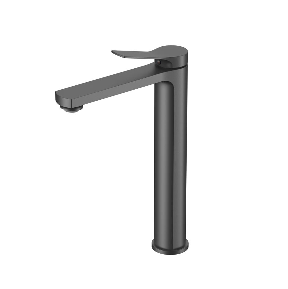 Смеситель для накладной раковины Vincea Arco VBF-4AR02GM, вороненая сталь