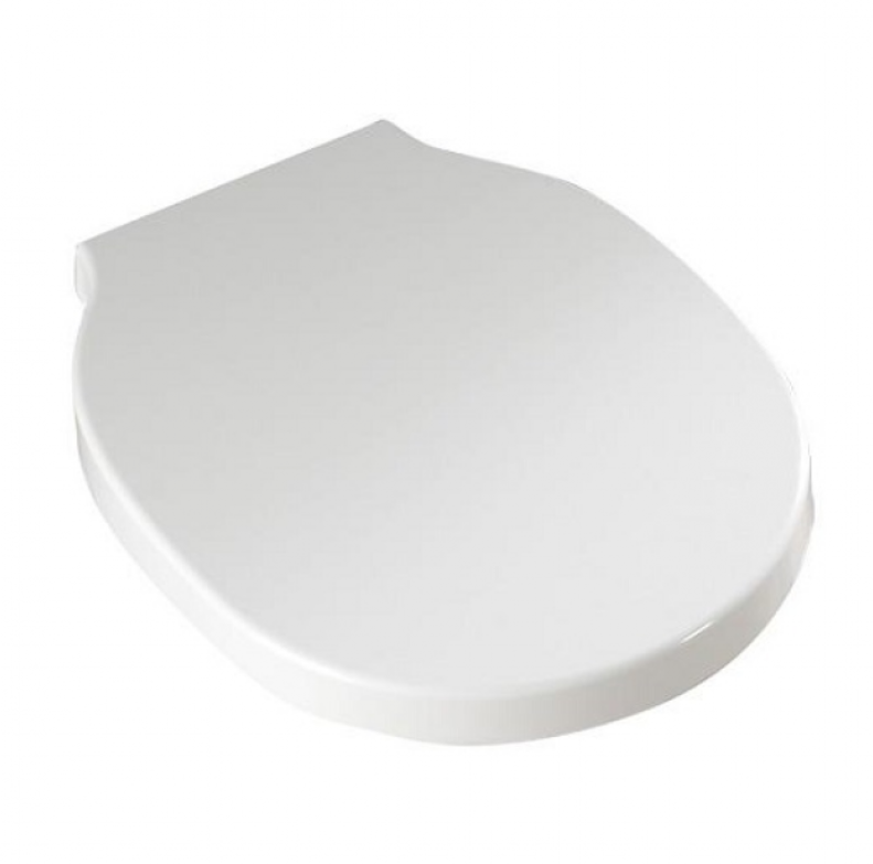 Крышка-сиденье BUCKET с микролифтом, быстросъемное,цвет белый , петли хром 8814B