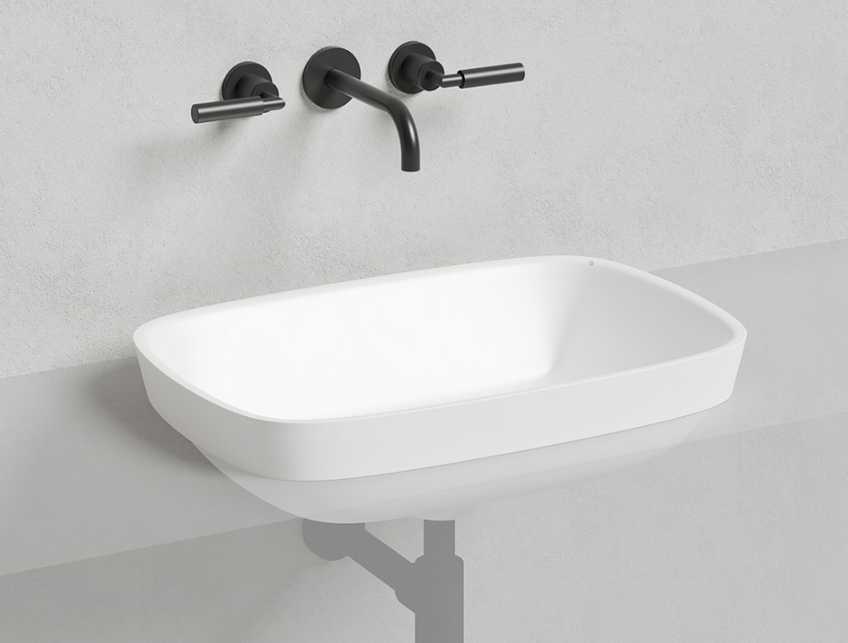 Раковина полувстраиваемая Salini S-Stone MAREA 02 белая матовая