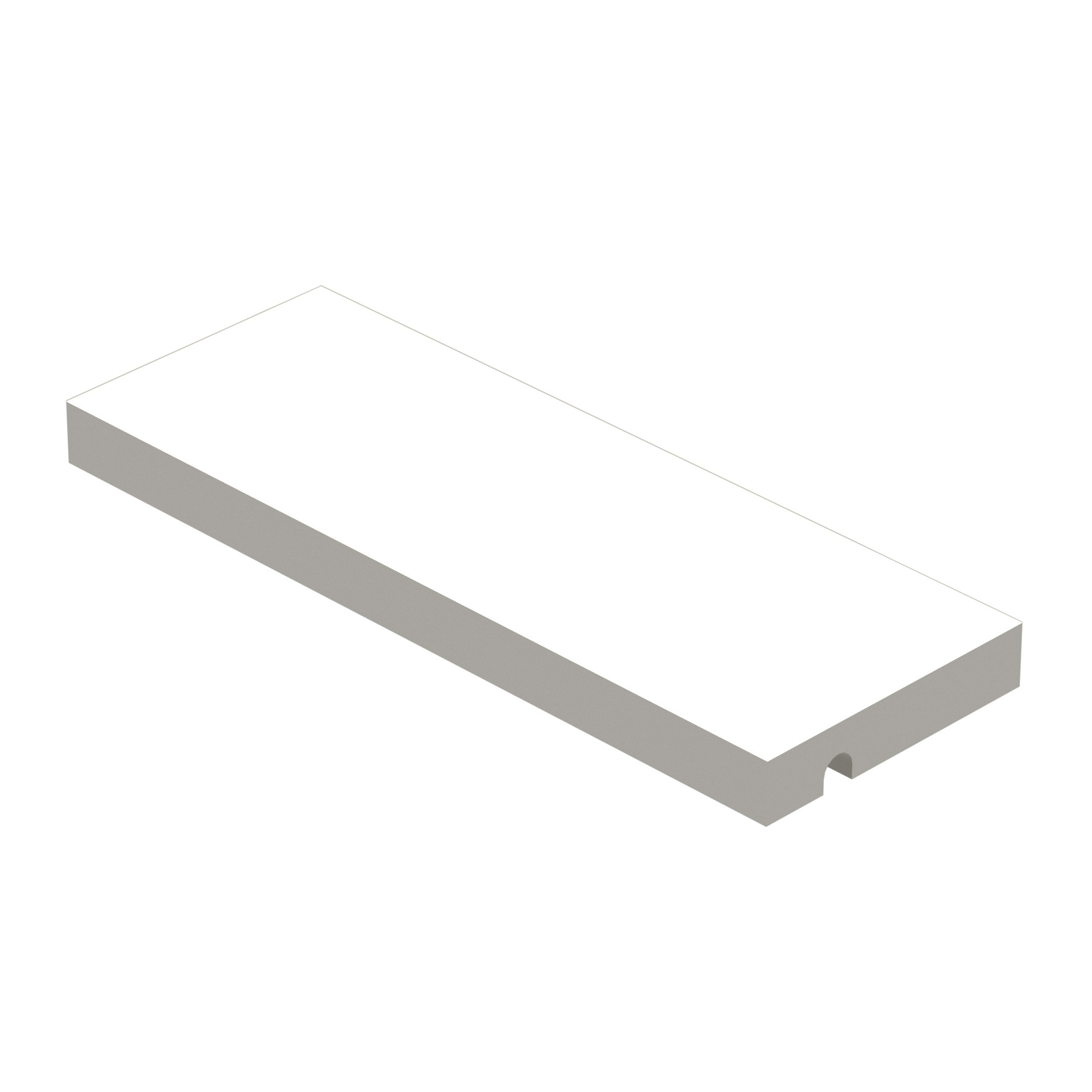 Полка 260mm ELEMENTA 7N0004F38 white acrylic stone