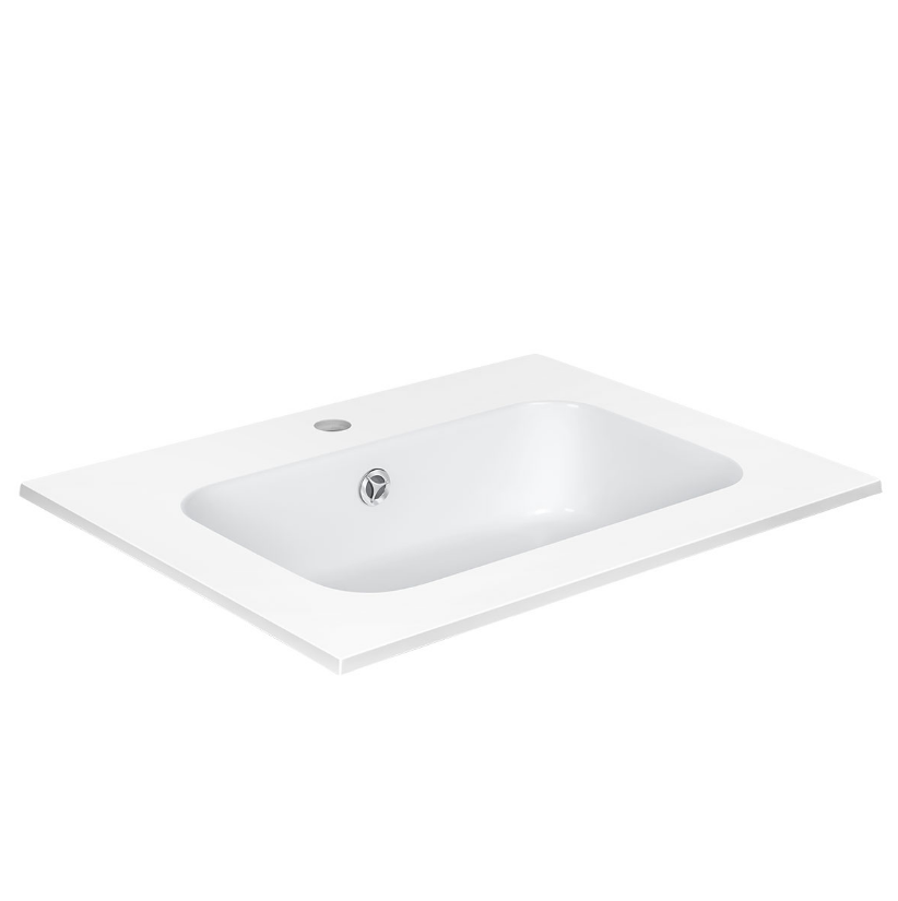 Раковина VINCEA VCB-2N600W из искуственного камня, цвет белый