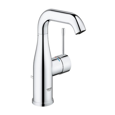 Смеситель однорычажный для раковины GROHE Essence+ U-излив, сливной гарнитур ( 23462001