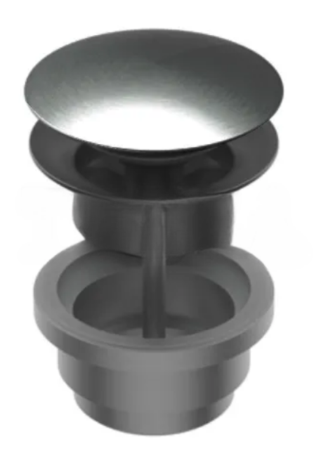 Донный клапан RITMONIO click-clack универсальный нерж сталь черная