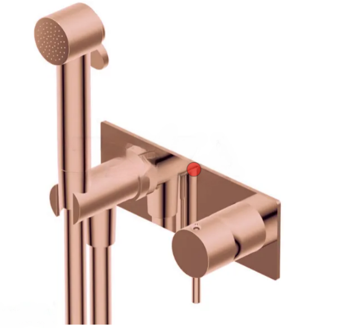 Смеситель с гигиеническим душем 7ANB101F32 розовое золото(BOX PM0000F)