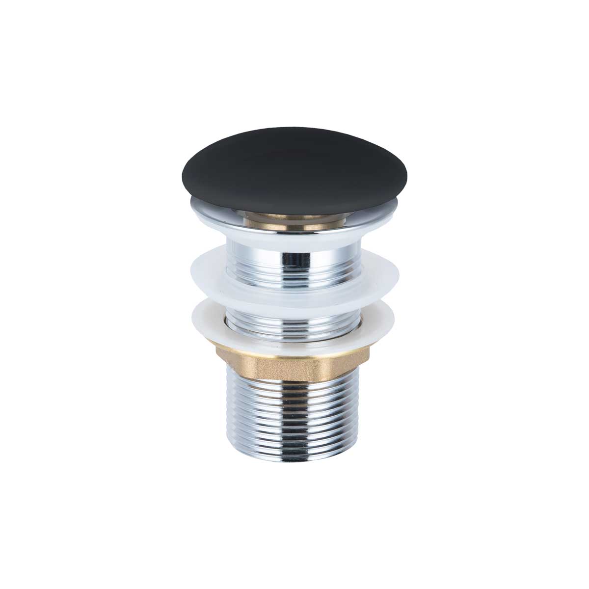Донный клапан Vincea DBS-316MB, без перелива, керамическая крышка чёрная матовая