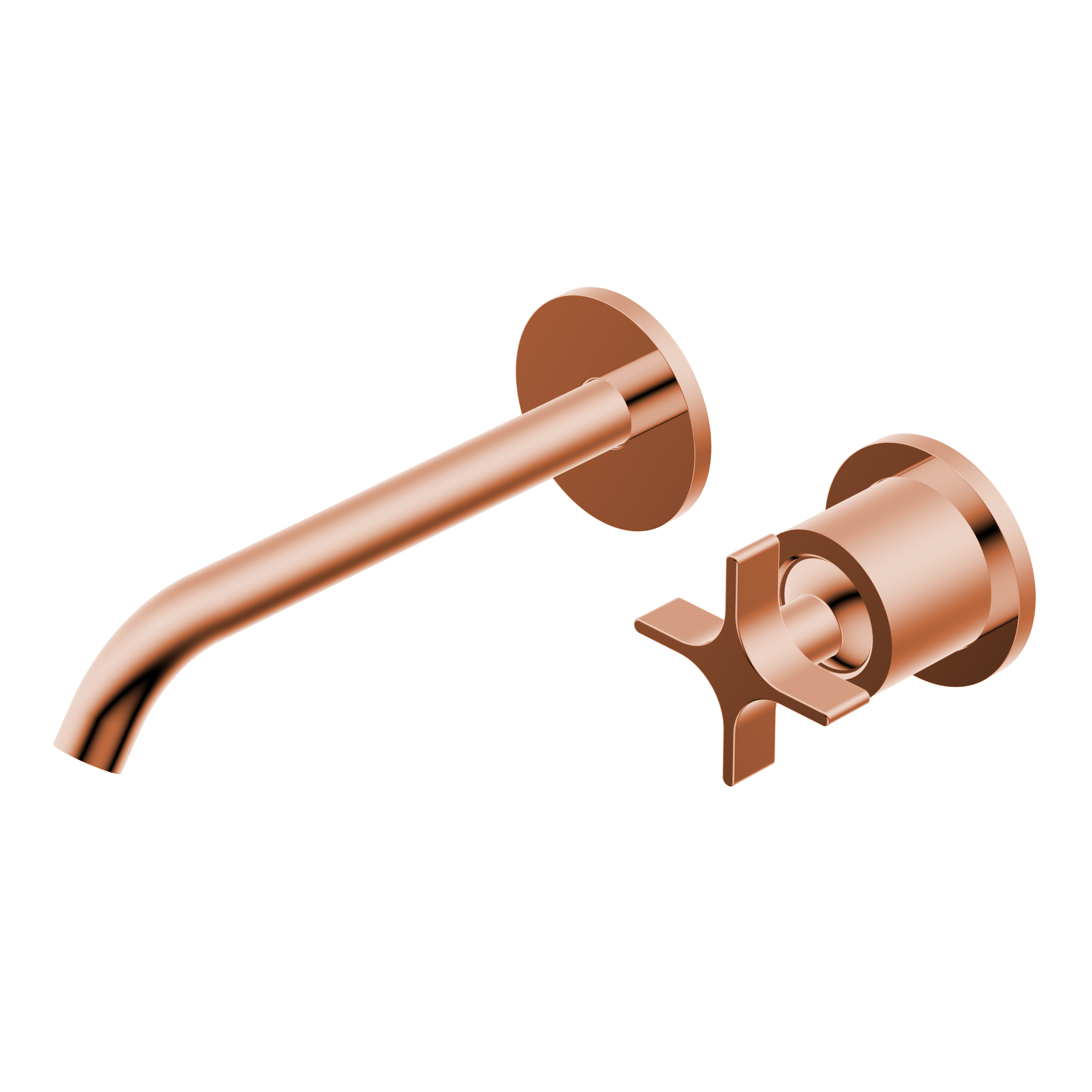 Смеситель д/р встраиваемый CROSS браш розовое золото(BOX E0BA0115SX)