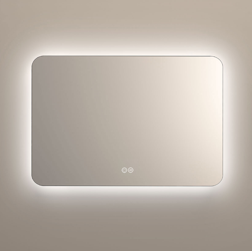Зеркало LED VLM-3BE120-2 1200х800 c сенсорным выключателем и диммером, антизапотевание