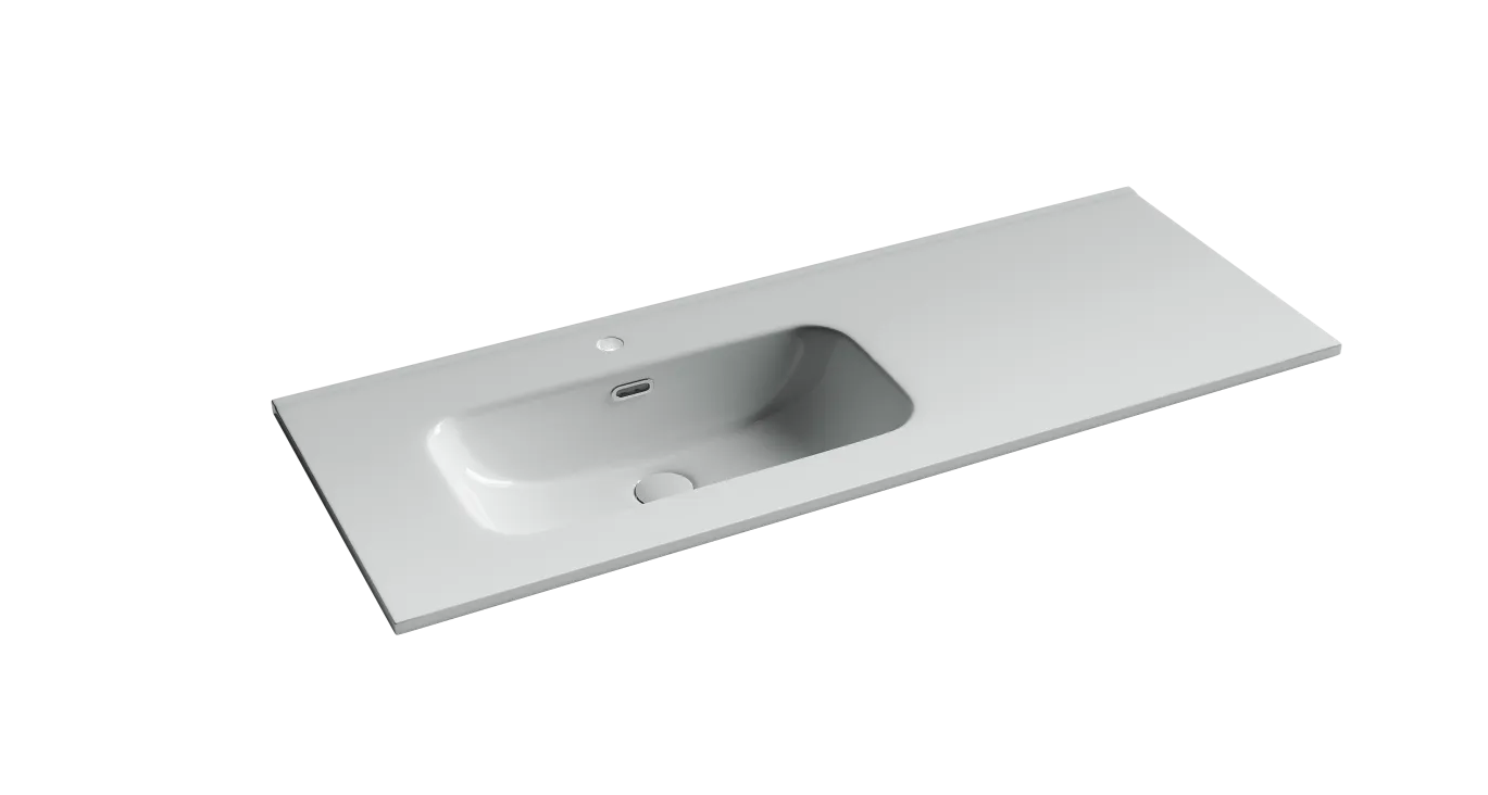 Раковина мебельная CERAMICANOVA Element белая, левая