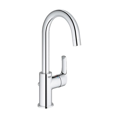 Смеситель для раковины GROHE Eurosmart New со сливным гарнитуром ,высокий излив 23537002