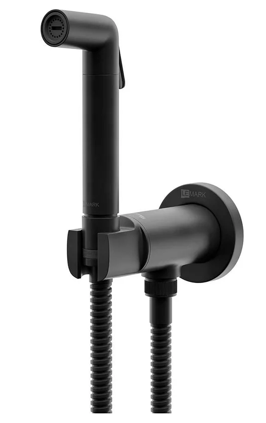 Смеситель с гигиеническим душем Lemark   "Соло"встраиваемый, черный LM7171BL