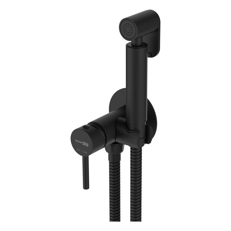 Встраиваемый смеситель с гигиенической лейкой WASSERKRAFT A70638 черный