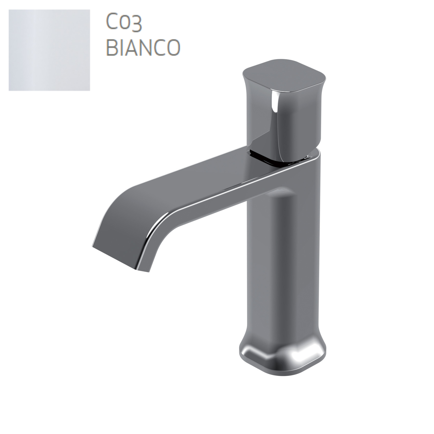 Смеситель д/р TAORMINA белый