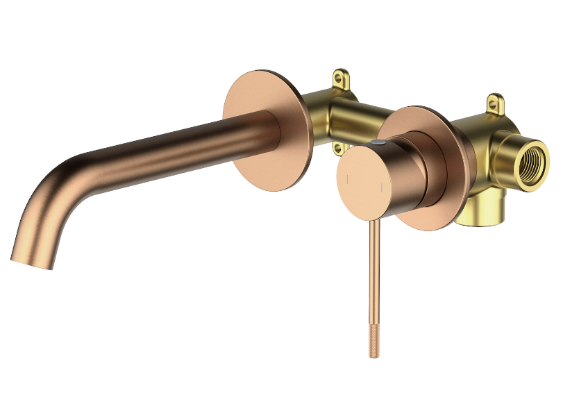 Смеситель д/р встраиваемый Saona 2372/19SM матовое розовое золото