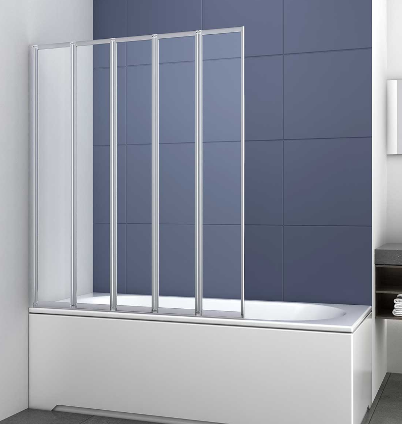 Душевая шторка на ванну VSB-32120CL, 1200*1400, хром, стекло прозрачное